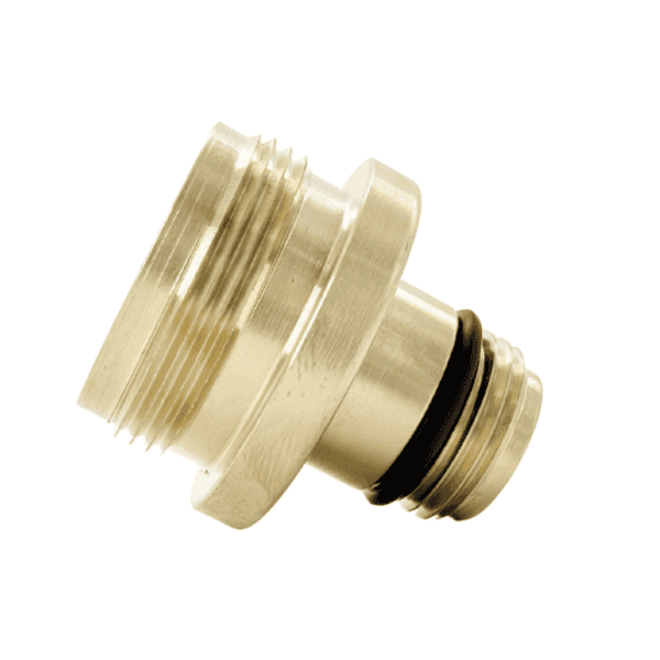 C10-Male x CGA 600-Female Adapter in brass