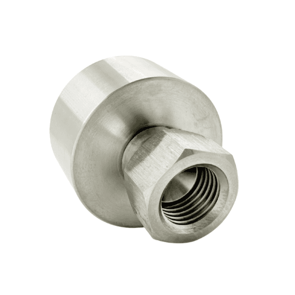 C10-Female x CGA 165-Female Adaptor in stainless steel