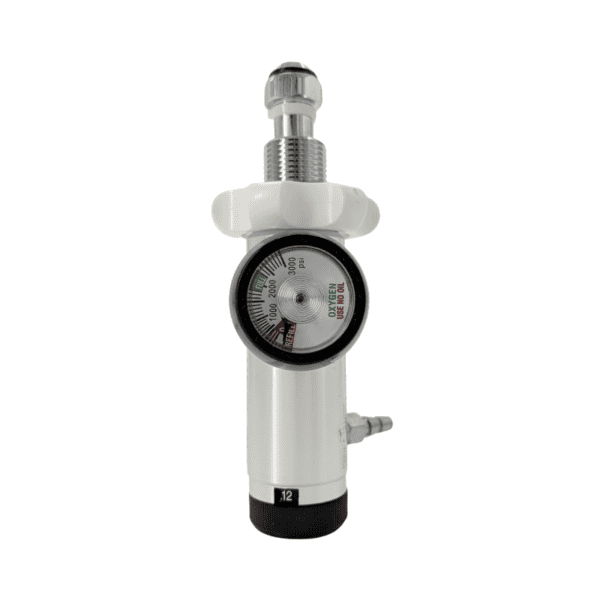 Oxygen Regulator- front view with pressure gauge